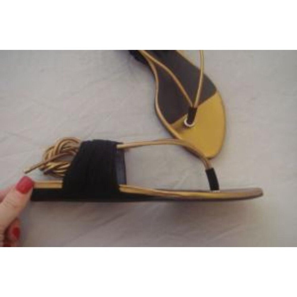 CHRISTIAN DIOR BRONZE DJANGO ANKLE STRAP 38.5 New In Box - Picture 4 of 4